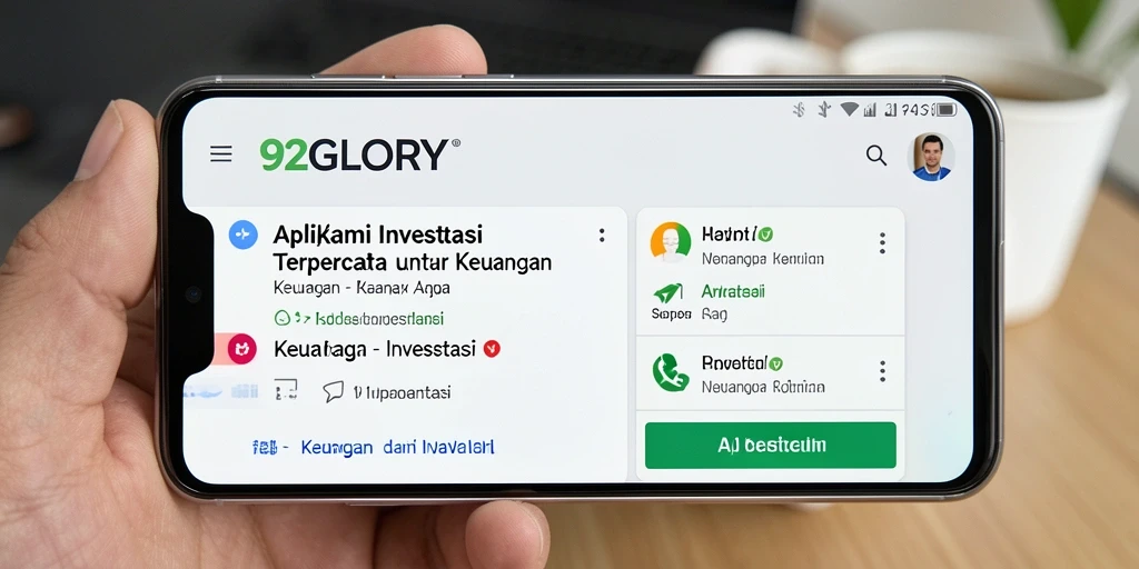 Tampilan antarmuka aplikasi 92GLORY yang modern dan fungsional.
