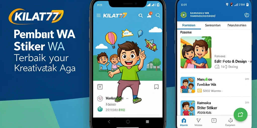 Tampilan antarmuka KILAT77 untuk membuat stiker WA yang kreatif.