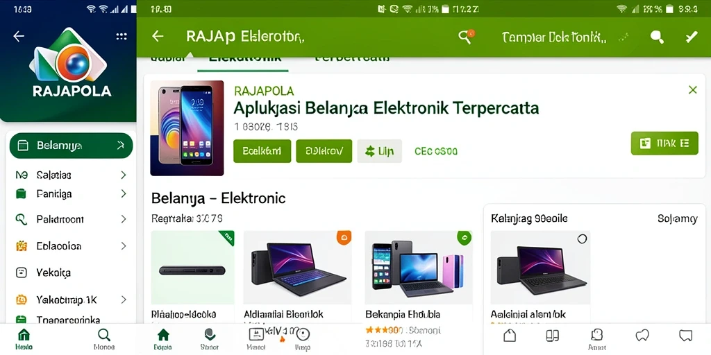 Antarmuka aplikasi RAJAPOLA yang menarik dan mudah digunakan.